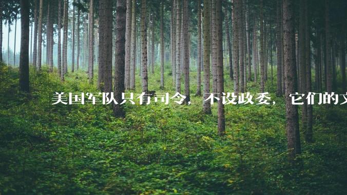 美国军队只有司令，不设政委，它们的文官治军咋实现的？